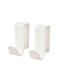 Resim 2 Adet Dolap Askısı 5X1.8X4.7 Cm Banyo Askısı Havlu Askısı Kapı Beyaz 