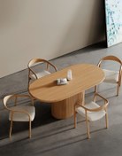 Resim Apolena Oval Ahşap Yemek Masası 80x160 