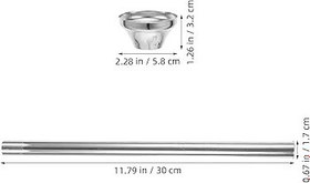 Resim UKCOCO 1 Set Pisuar Düz Borusu, Sızdırmazlık Halkası Somunu, Başlık Sifon Vanası Değiştirme Kiti, Tuvalet Tamir Parçaları, Ev ve Umumi Tuvaletler için Pisuar Sifon Vanası Aksesuarları 