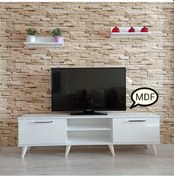 Resim Mobilyasepeti Mobilya Sepeti ( Ms 80 ) Mdf Tv Ünitesi Dolabı,Raflı,Beyaz 