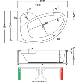Resim Renkli Oturmalı Küvet | Jakuzi | Emirgan | Sanacryl - 100x170 / Kahverengi / 1 Kişilik 