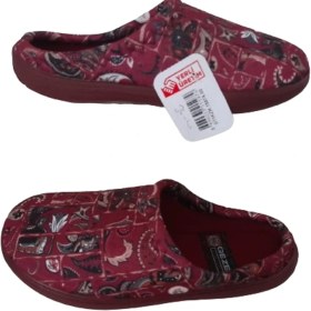 Resim Gezer Kadın Bordo-Çiçek Yaprak Desenli Ultra Hafif Günlük Ev Içi Terlik 