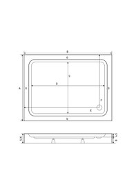 Resim Shower 100x120 Riva Dikdörtgen Monoblok Duş Teknesi 