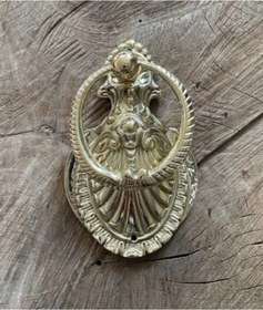 Resim ANTİK PARLAK SARI DÖKÜM PİRİNÇ AHŞAP KAPI TAK TAK KAPI TOKMAK 