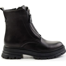 Resim Siyah Leather Kadın Bot & Bootie K02286089903 Siyah 