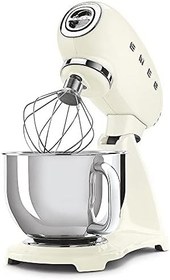 Resim SMEG, SMF03CREU mutfak robotu, 10 hız kademesi, planet karıştırıcı, emniyet kapatma, 2 çırpma teli, paslanmaz çelik küre sap, 800 W, krem rengi 