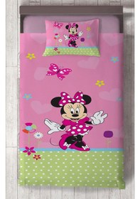 Resim Mekta Home Bebek Ve Çocuk Odası Minnie Maus Desenli Yatak Örtüsü Renkli 