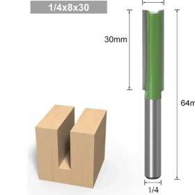 Resim 2Liyao B-8X30 Tek Çift Flüt Düz Bit 6mm 1/4 "shank Freze Ahşap Için Tungsten Karbür Yönlendirici Bit Ahşap Kesme Aletleri (Yurt Dışından) 