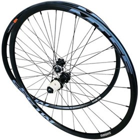 Resim Shimano Wh-mt55 Ön/arka 26''jant Seti Siyah Qr-mandal Centerlock Disk Kaset Dişli Jant Seti 