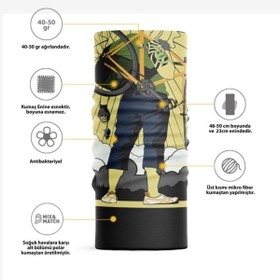 Resim Buffalo Türk Askeri Tasarımlı Motorcu Çok Amaçlı Outdoor Boyunluk Unisex Polar Bandana 