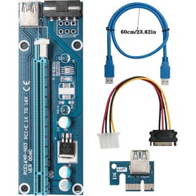 Resim 4747 Pcı E Express 1x To 16X USB 3.0 Riser Yükseltici Uzatma Kartı 