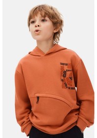 Resim Nk Kids Erkek Kapuşonlu Sweatshirt 25knk49311 Turuncu 