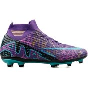 Resim Laliga Genç Çim Zemin Kramponu Gkrp-Mor-Turkuaz-Desenlı Renkli 