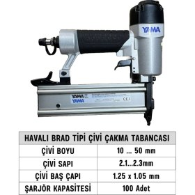 Resim Yama YAT-F50 Havalı Brad Tipi Çivi Çakma Tabancası 