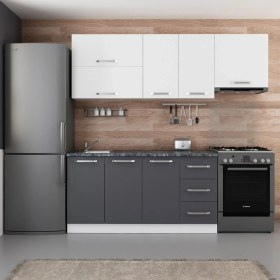 Resim Minar 220 Cm Mutfak Dolabı Beyaz Antrasit 220-A8 