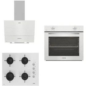 Resim Altus ALA 310HW - ALA 159 DHW - ALA 535 HW Beyaz Cam Ankastre Set 