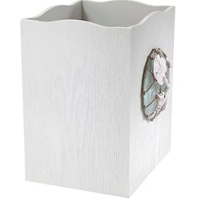Resim Tech Butiq - Çöp Sepeti, Dekoratif Çöp Kovası, Plajdan Esinlenen Banyo Aksesuarları (Seaglass Koleksiyonu) 