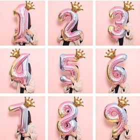 Resim Yılbaşı, Doğum Günü Partisi, Düğün, Mezuniyet Töreni, Hediye Partisi, Karnaval, Yıl Dönümü Arka Plan Süslemesi İçin 2 Adet Alüminyum Folyo Balon Seti, Gül Altın Sayısal Alüminyum Folyo Balon 