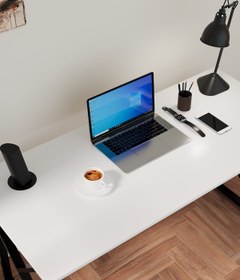 Resim TEKATEL Oyuncu Masası Bilgisayar Masası Ofis masası Metal ayaklı Çalışma Masası Beyaz - Siyah 140X60 