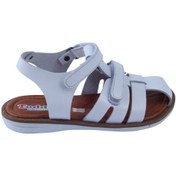 Resim Toddler 01216 Anatomi Deri Ortopedik Taban Unisex Sandalet 21-25 Beyaz 