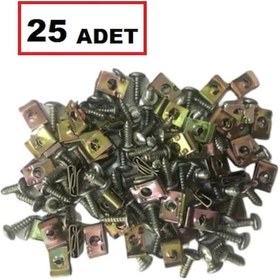 Resim Motosiklet Scooter Kaporta Tamir Klips Saç Vida Takımı 25 Adet 