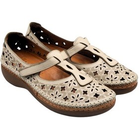 Resim Kadın Comfort Deri Sandalet Bej 25190242y Yetişkin 