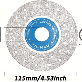 Resim 115mm 4.5 inç Kaya Plakası Özel Kesme Bıçağı, Düz Kesim, Kıvrık Kesim, Şamferleme ve Parlatma, Uygun Kaya Plakası, Mermer, Fayans, Seramik 