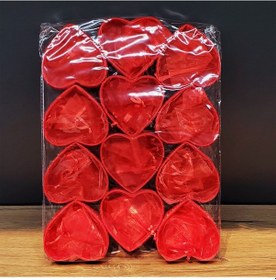 Resim Büro Ev Ofis Banyo Düzeni İçin Kalpli Kırmızı Tül Kese 