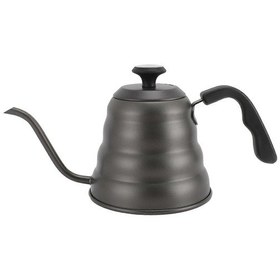 Resim İndüksiyonlu Ocak İçin Termometreli 1200 Ml Paslanmaz Çelik Kaz Boynu Kahve Demliği - Kahve Su Isıtıcısı 