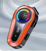 Resim Aırstorr Q08 2x Motosiklet Kask Kulaklık Intercom RGB Işıklı Bluetooth 5.0 Çift Telefon Bağlantı 
