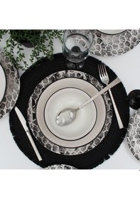 Resim Snake 18 Parça Yemek Takımı Siyah 