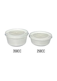 Resim 50 Adet 350cc Kapaklı Beyaz Köpük Kase 