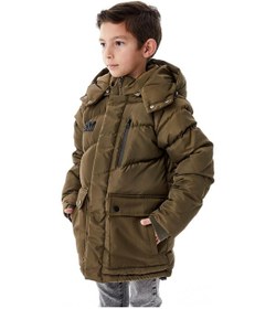 Resim Benitto Kids Erkek Çocuk Kapüşonlu Kalın Kışlık Mont 51335 Haki 