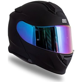 Resim Delta Basic Mat Siyah Çene Açılır Kask C5 Siyah 