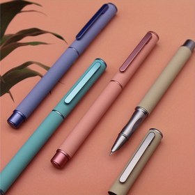 Resim 1 adet Şık Metalik Dolma Kalem Mürekkep Dönüştürücü ile - 3.4mm Uçlu Mürekkep Torbaları için İdeal, Okul, Ofis, İş İmzaları için Mükemmel - Çoklu Renkler & Uçlar Mevcut - Harika Hediye Seçeneği, Yazma için Dolma Kalemler 