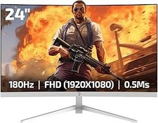 Resim Game Power Vivid T40 24'' 1800R Curved RGB Beyaz 180Hz 0.5ms FHD Va Panel 2x2W Speaker Gaming Monitör (Sıfır Ölü Piksel Garantili) 