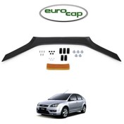 Resim EUROCAP Ford Focus Ön Kaput Koruma Rüzgarlığı 3mm Akrilik (ABS) Parlak Siyah Deflektör 2005-2008 