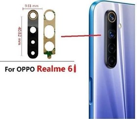 Resim OPPO REALME 6İ Arka Kamera Camı Lens Yapışkanlı 