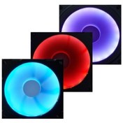 Resim Phanteks Halos Lux RGB LED Işıklı Gaming Oyuncu Bilgisayar Fan Çerçevesi, 140mm - Siyah (3 Adet) Phanteks