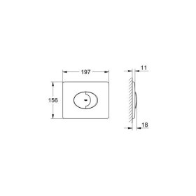 Resim Grohe Skate Air Gömme Rezervuar Kumanda Paneli - 38506P00 