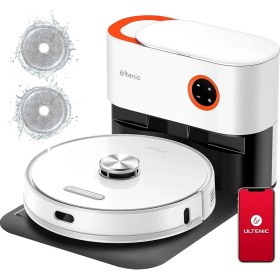 Resim Ultenic T10 Pro Robot Süpürge, Silme Fonksiyonlu, Istasyonu, 4000 Pa Temizlik Robotu, Uzun Çalışma Süresi 200 Dakika, Lidar Navigasyon, Halı Algılamalı Robot Süpürge, Kartografi, Wifi/app 