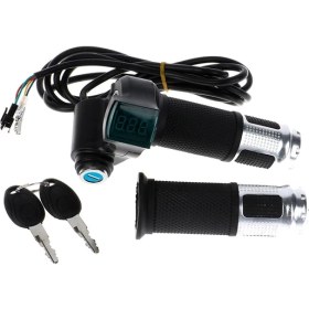 Resim Pengfushop5 Sv Stili E Motosiklet Bisiklet Parçaları Için LCD Ekran Gösterge Gaz Kolu Gaz ile Hava Evrensel Elektrikli Bisiklet Gaz Kelebeği (Yurt Dışından) 