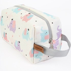 Resim Kirli Temiz Islak Organizer Çantası Elephant Bebek Çocuk Kıyafet Çamaşır Anne Makyaj Alezli Çanta 