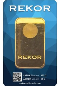 Resim Rekor 50 Gr Külçe Altın 