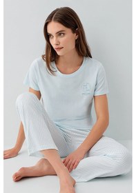 Resim Pierre Cardin Kadın Mavi Pijama Takım Pc9201-s-v2 Mavi 