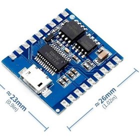Resim Dy-Sv17F Mp3 Wav Ses Çalma Modülü 4Mb, 5W Hoparlör, Microusb 