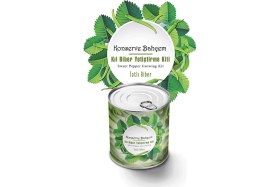 Resim Mcg® Konserve Bahçem Evde Konservede Tatlı Sivri Biber Yetiştirme Kiti 