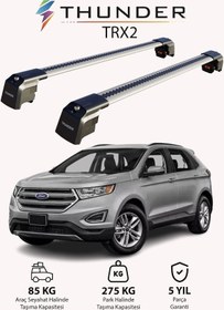 Resim Ford Edge 2015-sonrası Trx2 Thunder Carrier Kilitli Ara Atkı Taşıyıcı Tavan Barı Siyah 