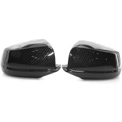 Resim Yaleker Bmw F10 5 Seri 2011-2013 İçin Karbon Desenli 2 Adet Yan Ayna Kapak Kılıfı 