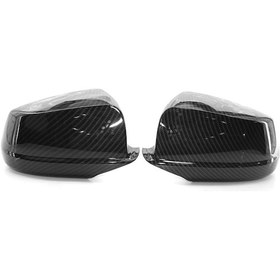Resim Yaleker Bmw F10 5 Seri 2011-2013 İçin Karbon Desenli 2 Adet Yan Ayna Kapak Kılıfı 
